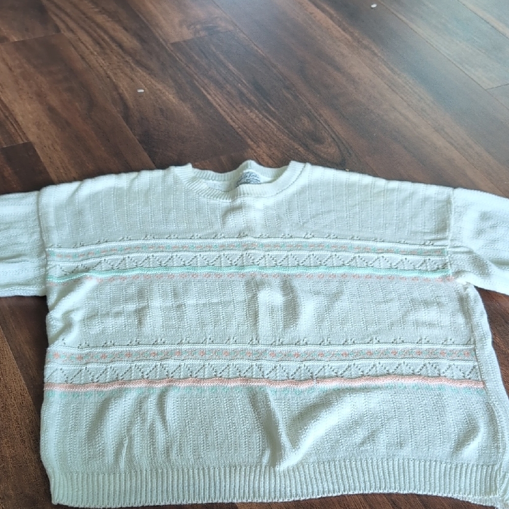 Cuddle Knit Vintage Women's Cream Sweater